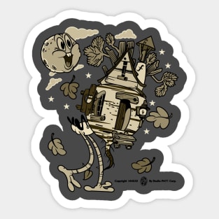 Retro 1930s Style Baba Yaga Sticker